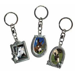 Horse Photo Frame Keyring - Round